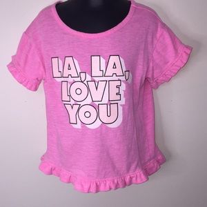 Okie Dokie Girls Pink T-Shirt w/Ruffles 5T